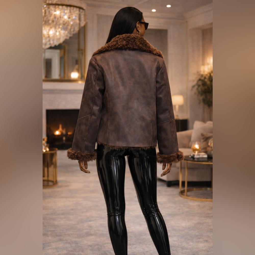 Glitz Beaute Sovereign Teddy Jacket – Brown Luxe Edition 🤎✨ - Picture 2 of 2